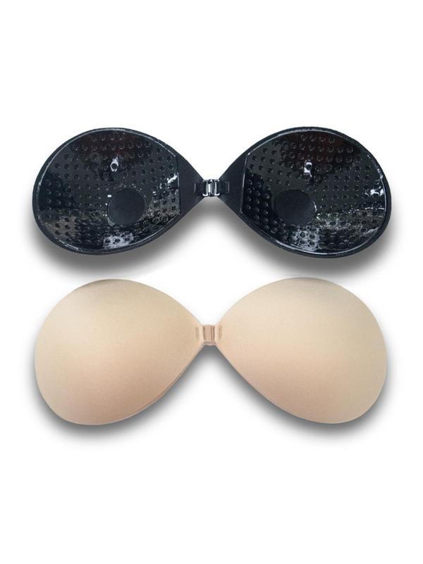 Women's Solid Push Up Nipple Cover, Invisible Silicone Bra, Self-adhesive Backless Strapless Bra, Summer Wear 2024, Breast Pasties, Please Order A Size Up