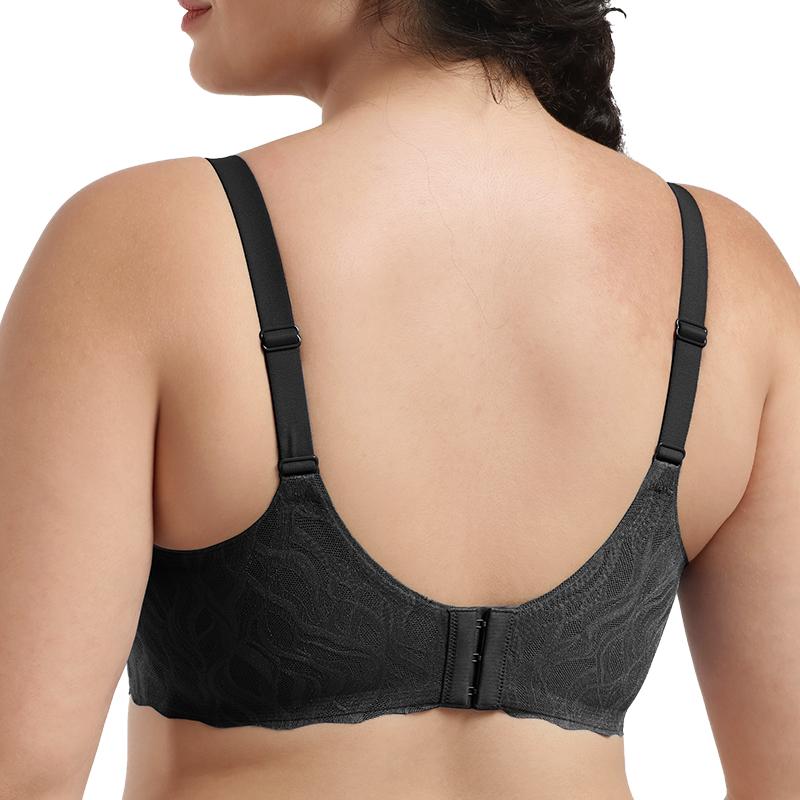 COMFELIE Women Seamless Bra Comfort No Underwire Bra with Support Classic Stretch, Lace Wireless Bra for Women EB042