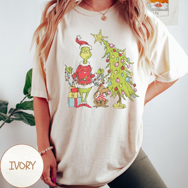 Christmas Tree Crewneck Sweatshirt, Whimsical  Max Tree Sweater,  Christmas Tree Shirt,Holiday Christmas Characters, Christmas Sweater, Christmas Shirts for Women, Girly Christmas Sweater, Merry Christmas, The Boys of Winter Christmas Christmas Tree