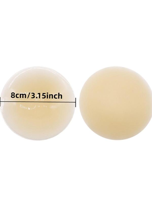 Women's 1 Pair Solid Color Silicone Nipple Cover, Self Adhesive Anti-Sagging Silicone Breast Stickers, Women's Lingerie Accessories