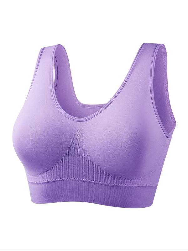  Solid Wireless Bra, Breathable Straps Lingerie Top for Daily Wear, Women's Underwear for All Seasons, Women's Clothing, Summer Lingeries for Women, Summer Wear 2024