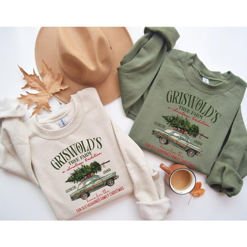 Griswold Christmas Tree Farm Sweatshirt, Fun Old Fashioned Family Christmas, Christmas Family Shirt, Xmas Tree Farm Since 1989 Sweater  Analyze listing