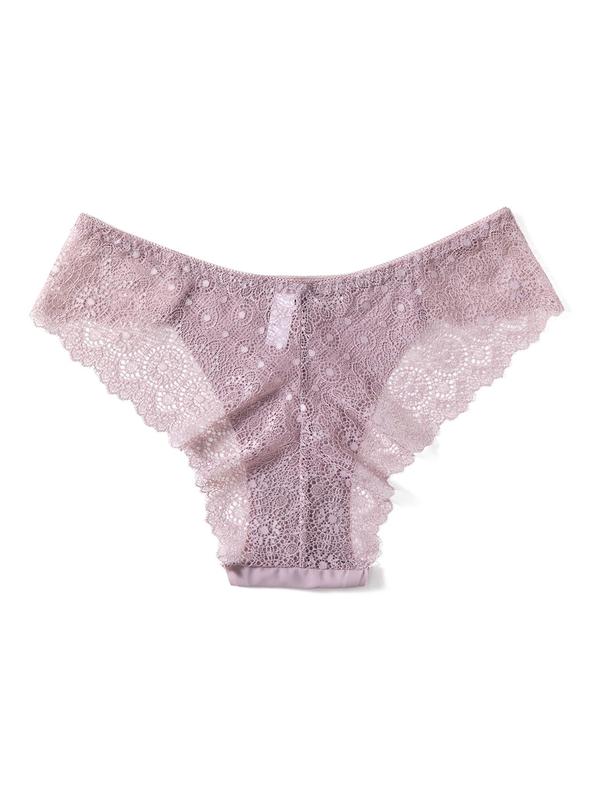 Women's 7pcs Contrast Lace Knicker, Breathable Comfortable Panty for Daily Wear, Solid Color Knickers for All Seasons