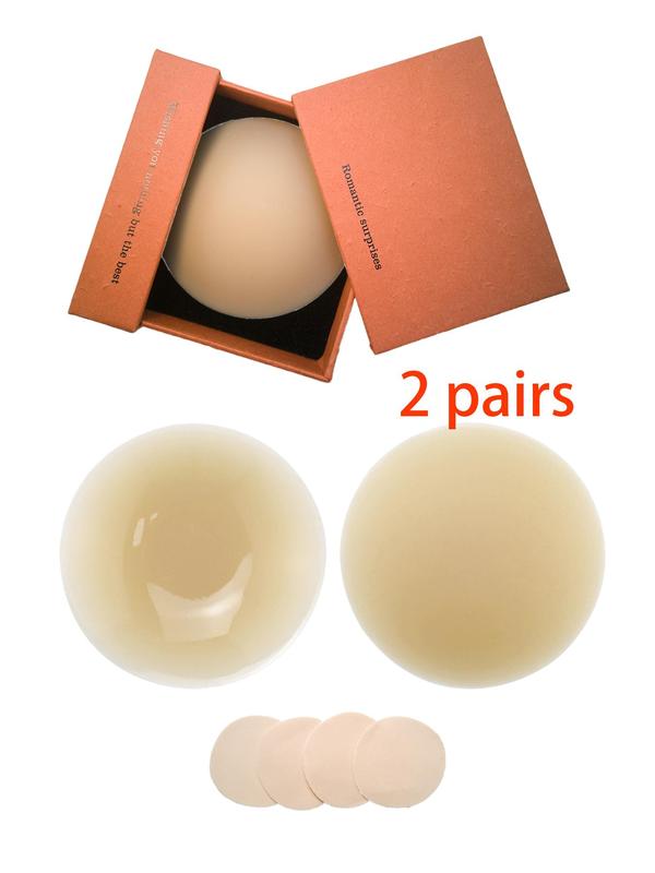 Women's Reusable Silicone Nipple Covers, Invisible Self-adhesive Breast Pasties, Summer Bralette, Lingerie Accessories for Women, Summer Wear 2024