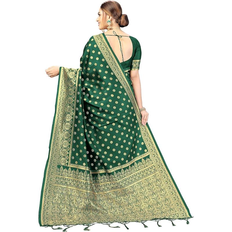 Nivah Fashion Women's Kanjivaram Banarasi Art Silk Saree with Blouse Piece sarees Dress Traditional