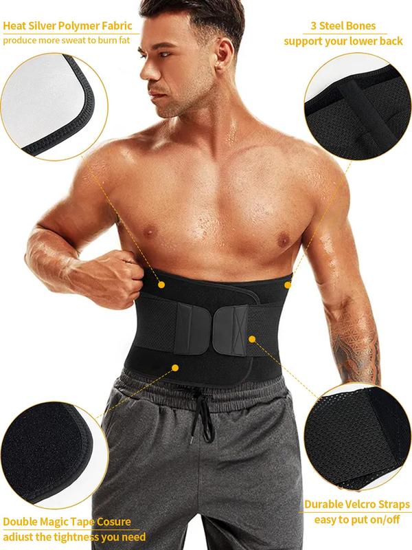 Men's Adjustable Velcro High Stretch Waist Trainer, Tummy Control Corset for Men, Comfortable Waist Cincher for All Seasons, Men's Shapewear for Daily Workout