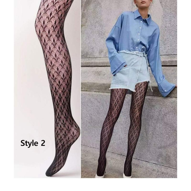 Women Patterned Fishnet Tights Black Fishnets Net Stockings Pantyhose