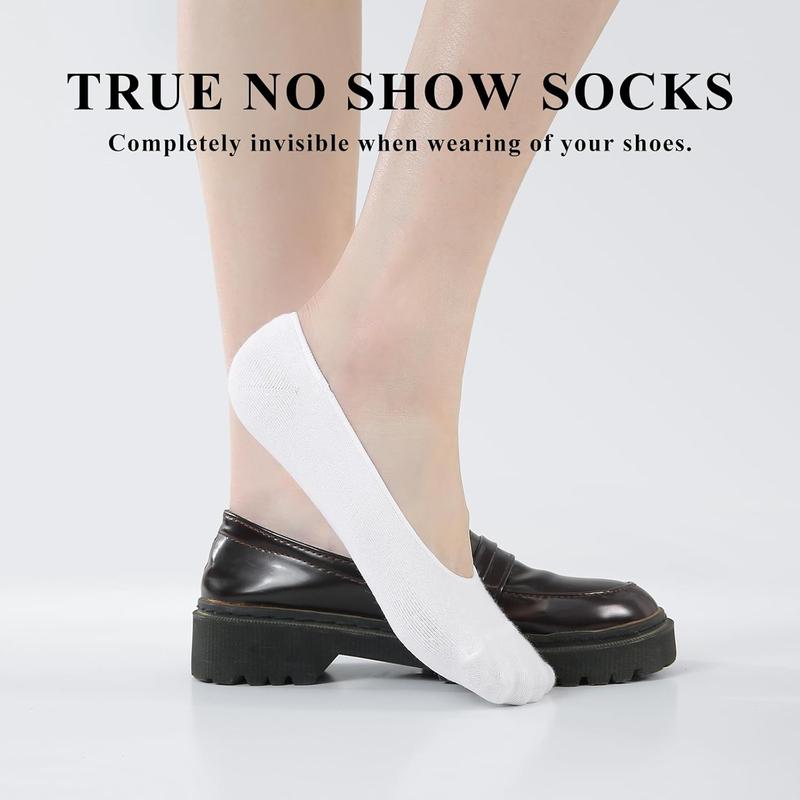 No Show Socks Women Low Cut Socks Cotton Non Slip Invisible  Thin Socks for Flats Boat Liner Socks, 6 Pairs