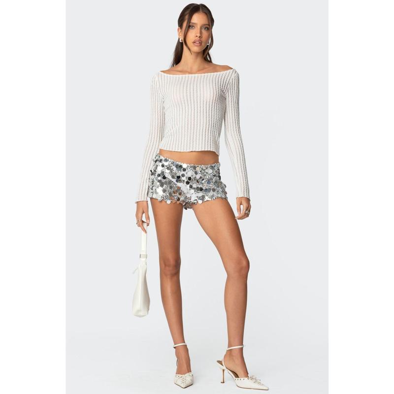 Sephira Sequin Micro Shorts