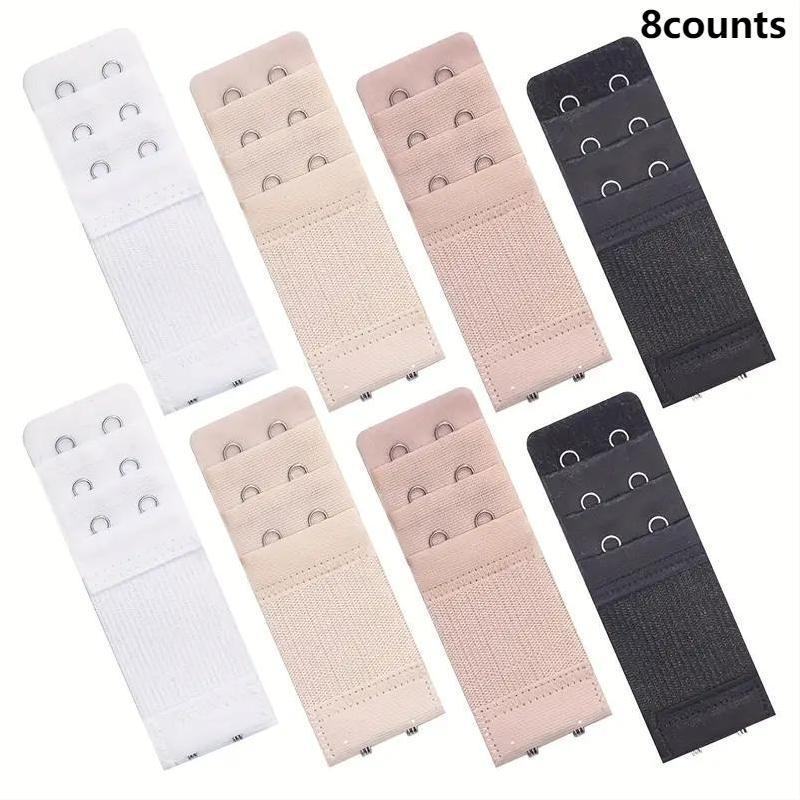 Women's Bra Extender Set, 8 Counts Adjustable Elastic Bra Extender, Easy-to-use Bra Extension Strap, Sewing Accessories for Women