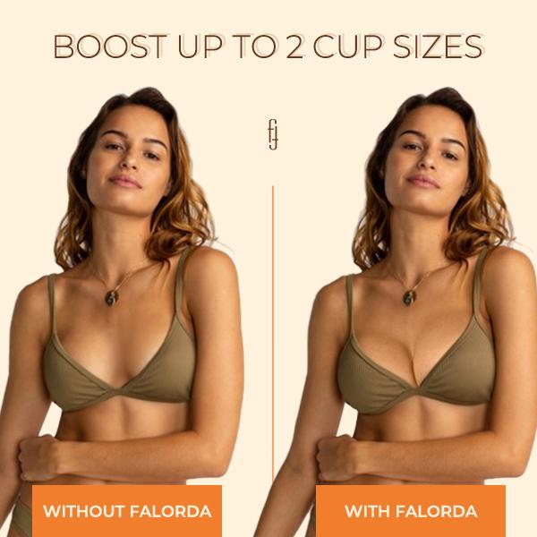 Falorda Upgrade Bra Pads Inserts, Invisible Double sided Sticky Bra Inserts Push Up Low-cut, Backless Dress, Bikinis, Boomba Bra Inserts Reusable