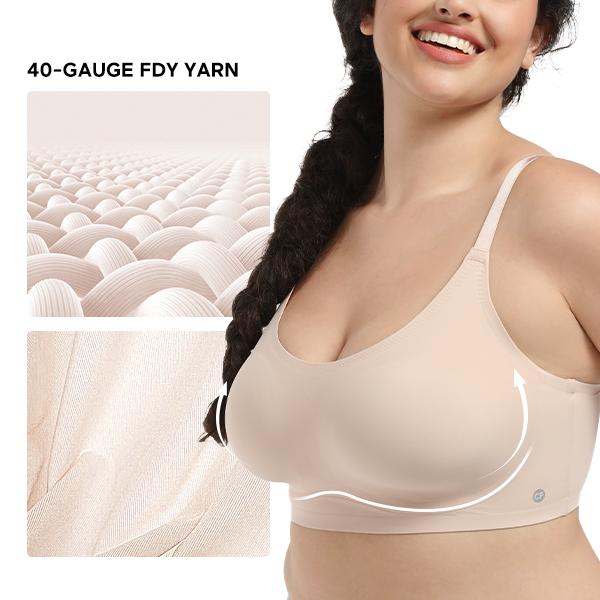 COMFELIE Comfort Everday Bra for Women, V-neck vest style underwear,Comfort Bra EB090-EB091 Womenswear Basic  underwear