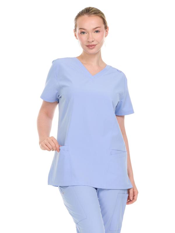 Short Sleeve Nurse Scrubs for Women - Lightweight & Breathable Medical Uniform | Stylish Design with Functional Pockets for Everyday Use