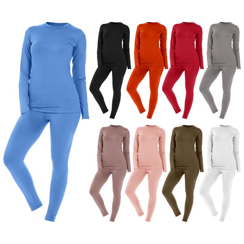 6 Pieces of Randomly Selected Women's Fleece Lined Thermal Set, Cotton Blend, Ideal for Layering, Winter Warmth, Comfortable Fit, Lightweight, Casual Wear, Cold Weather, Stretchy, Everyday, Soft, Warm, Base Layer, Cozy