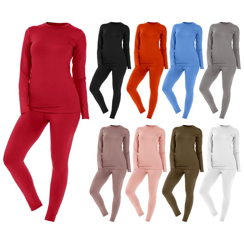 6 Pieces of Randomly Selected Women's Fleece Lined Thermal Set, Cotton Blend, Ideal for Layering, Winter Warmth, Comfortable Fit, Lightweight, Casual Wear, Cold Weather, Stretchy, Everyday, Soft, Warm, Base Layer, Cozy