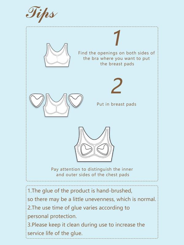 Silicone Triangle-shaped Chest Pad with Storage Bag, Reusable Thickening Push Up Breast Pad, Bra Inserts, Women's Lingerie Accessories for Daily Wear