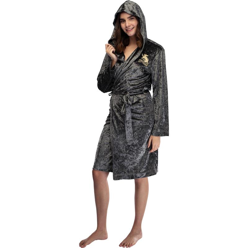 Harry Potter Womens Velvet Robe Hogwarts Houses