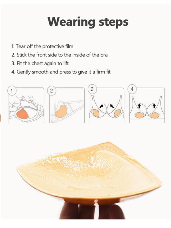 Women's Summer Triangle Design Self Adhesive Bra Pad, Comfortable Breathable Push Up Bra Insert for Daily Wear, Sticky Insert Underwear, Lingerie Accessories for All Seasons, Summer Wear 2024