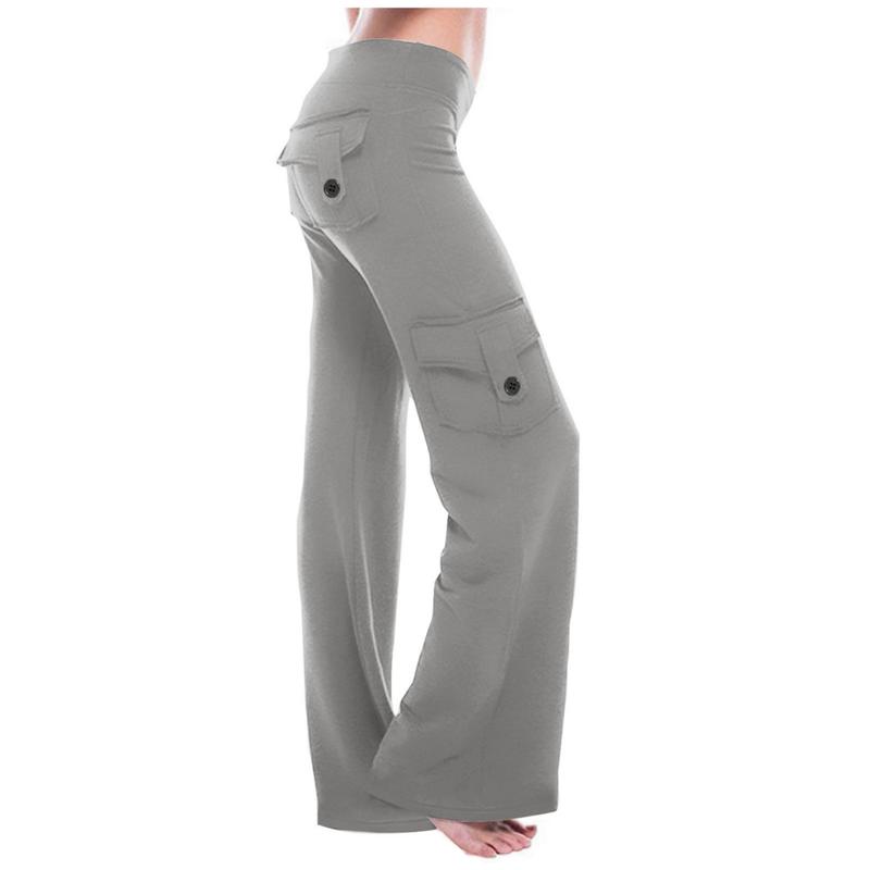 Women's Cargo Pants,Lightweight High Waist Bootcut Yoga Pants,Casual Wide Leg Jogging Pants Jogger Leggings Comfort Womenswear Bottom Breathable Gym