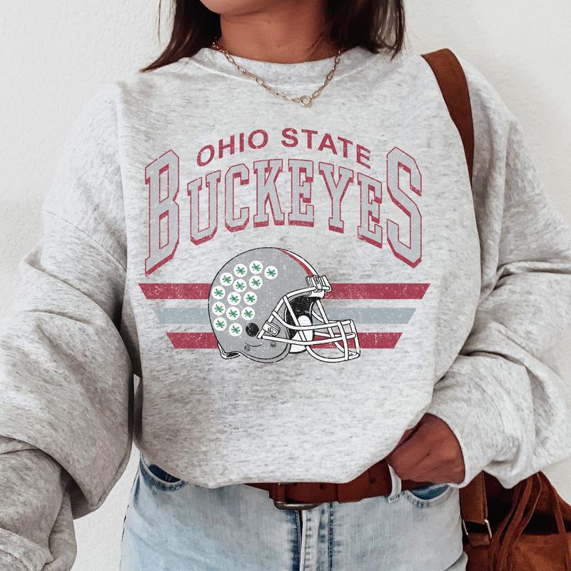 Ohio State Buckeyes Vintage Football NCAA Sweatshirt, Vintage Ohio State University Sweatshirt, Unisex Vintage Sweatshirt NCAA, Classic Sport Sweatshirt, Gifts For Football Fan Sport