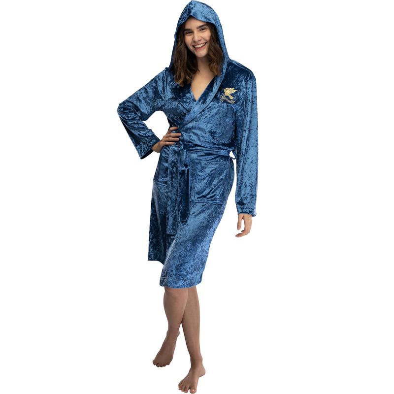 Harry Potter Womens Velvet Robe Hogwarts Houses