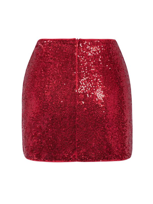 Women's Glitter Sequin Zipper Back Bodycon Skirt, Summer Clothes Women, Fashion Casual Short Skirt For Party Club Dating, Ladies Summer Clothes