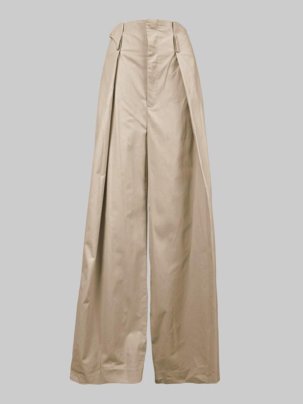 Women's Solid Plicated High Waist Wide Leg Pants, Casual Comfy Trousers for Daily Wear, Ladies Bottoms for Fall & Winter