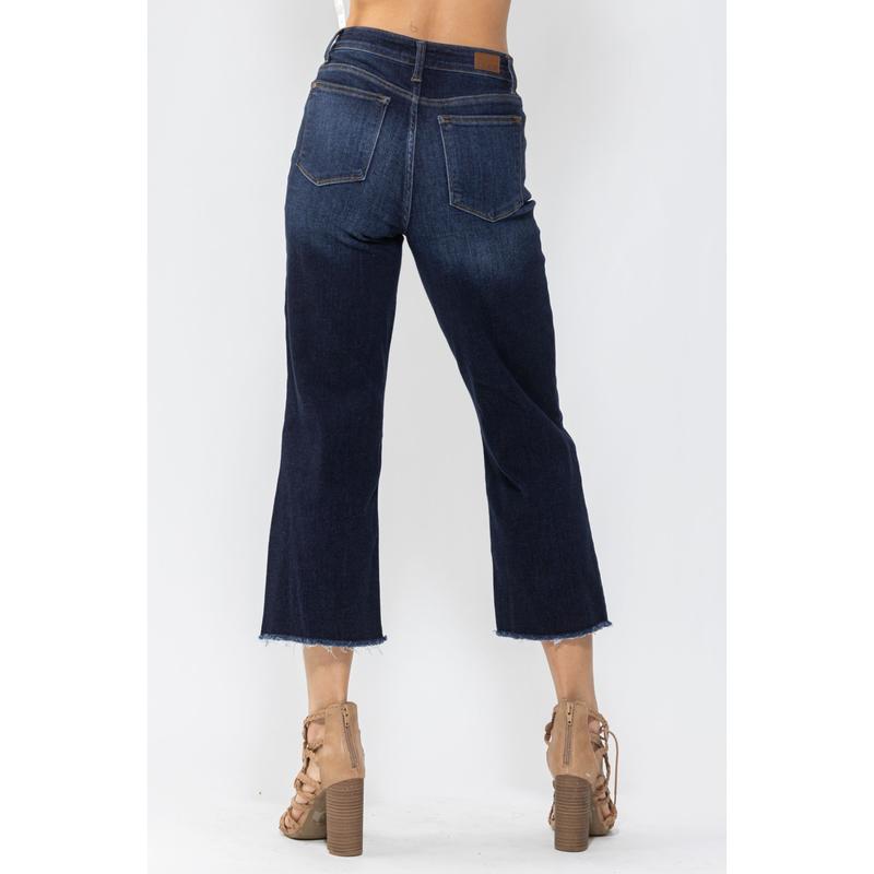 Judy Blue Cropped Wide Leg Jeans