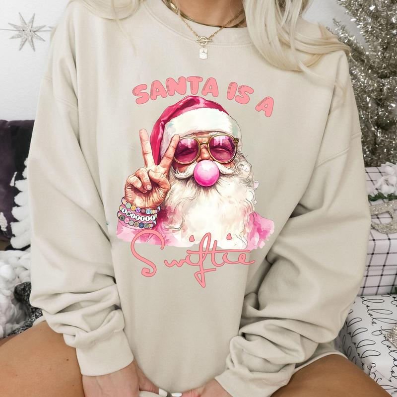 Santa Is A Sw!ftie Sweatshirt, Christmas Santa Shirt,  Merry Sweatshirt  Hoodie