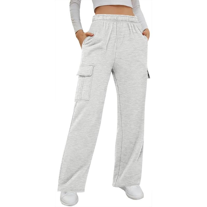 JEKAOYI Womens High Waist Cargo Sweatpants Baggy Fleece Casual Workout Jogger Pants with Pockets