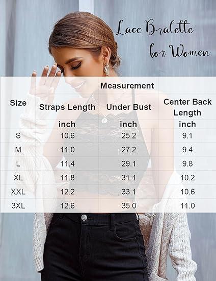 Avidlove Lace Bralette for Women High Neck Camisoles Racerback Double-Layered Crop Top Womenswear