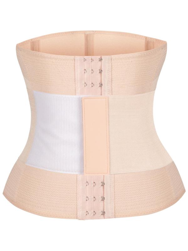 Women's Solid Faja Shapewear Tummy Control, Useful Waist Trainer, Adjustable Hook and Eye Closure Shapewear Bodysuit, Back-to-school Clothing, Women's Sexy Shapewear Clothing, Fall Wear 2024, Fallfreshness Clothes, Fall Wear Black Girl