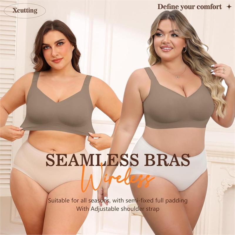 Women Wirefree Bras for Women  Coverage No Underwire Everyday Bras Comfortable Wireless Padded Bras