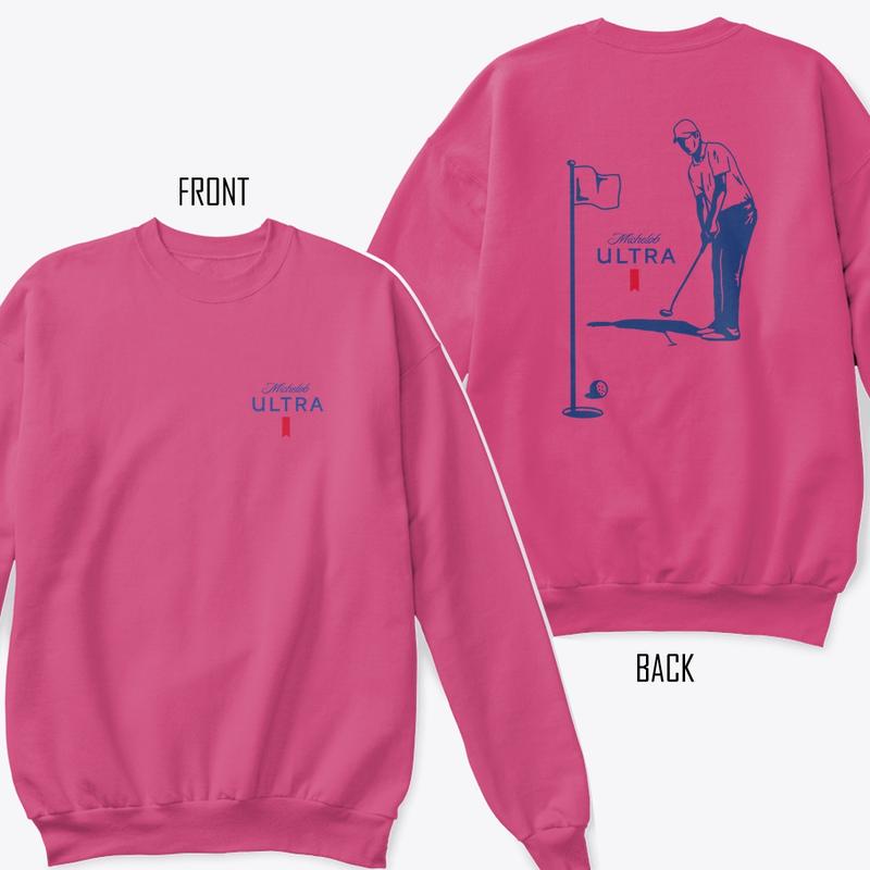 Michelob Ultra Golfing Sweatshirt 2 Side, Youthful & Vibrant, Gift For Women, Women's Top, Casual. clothing Womenswear