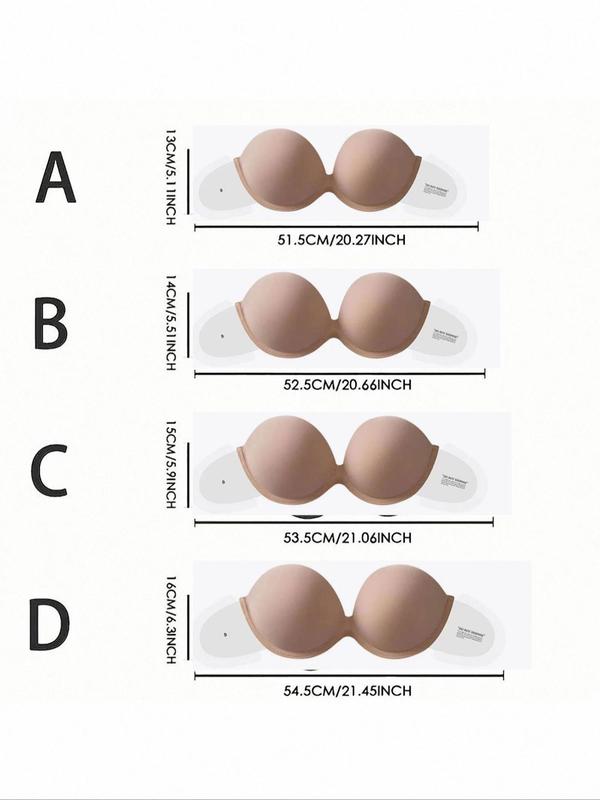 Women's Solid Color Strapless Invisible Push Up Nipple Cover, Breathable Comfortable Self Adhesive Silicone Nipple Cover, Women's Lingerie Accessories for Daily Wear