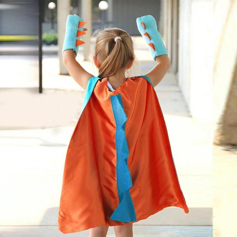 Dinosaur Cape, 1 Set Colorful Dinosaur Cape with Wrist Cuffs, Cosplay Costume for Party  Birthday Shows