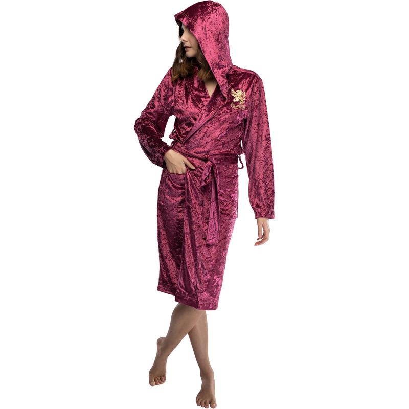 Harry Potter Womens Velvet Robe Hogwarts Houses