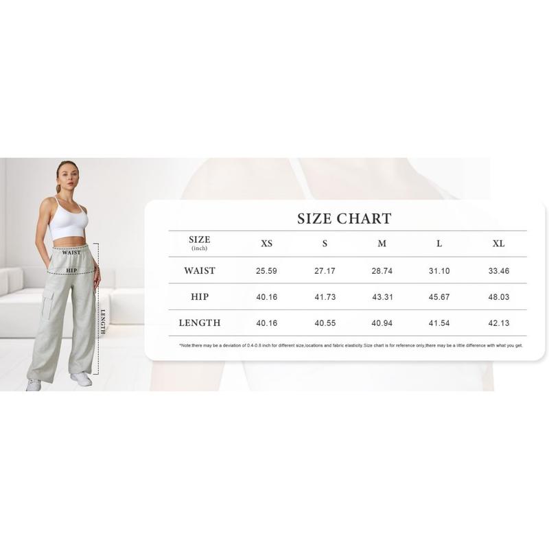 JEKAOYI Womens High Waist Cargo Sweatpants Baggy Fleece Casual Workout Jogger Pants with Pockets