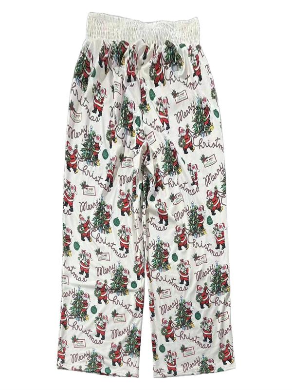  Floral Print High Waist Wide Leg Pants, Casual Comfy Trousers for Women, Women's Bottoms for Fall & Winter