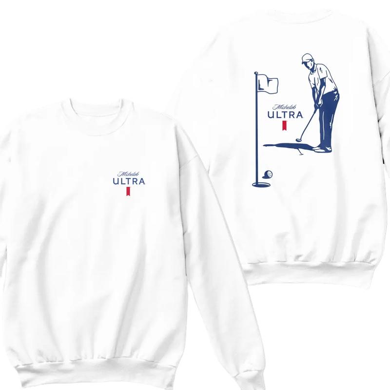 Michelob Ultra Golfing Sweatshirt 2 Side, Youthful & Vibrant, Gift For Women, Women's Top, Casual. clothing Womenswear