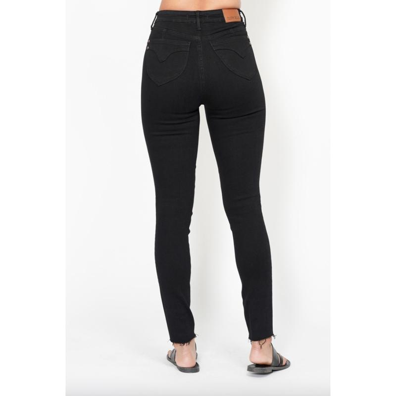 Judy Blue Tummy Control Shield Pocket Skinnies - Black