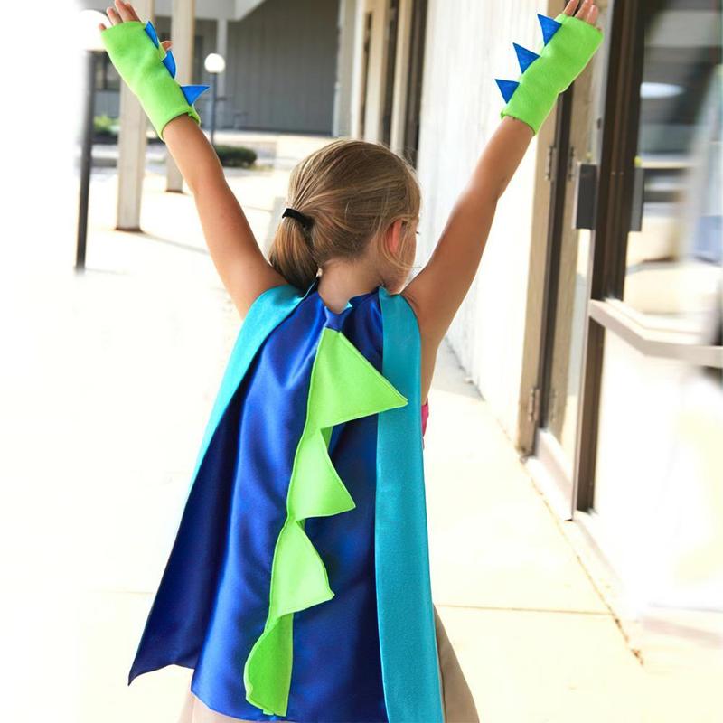 Dinosaur Cape, 1 Set Colorful Dinosaur Cape with Wrist Cuffs, Cosplay Costume for Party  Birthday Shows