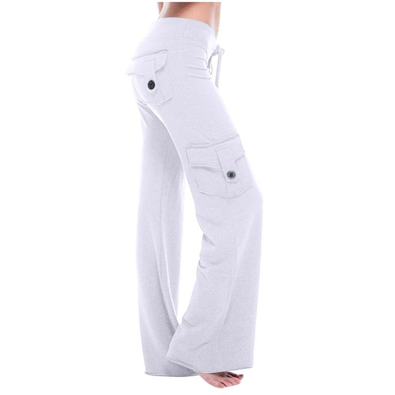 Women's Cargo Pants,Lightweight High Waist Bootcut Yoga Pants,Casual Wide Leg Jogging Pants Jogger Leggings Comfort Womenswear Bottom Breathable Gym