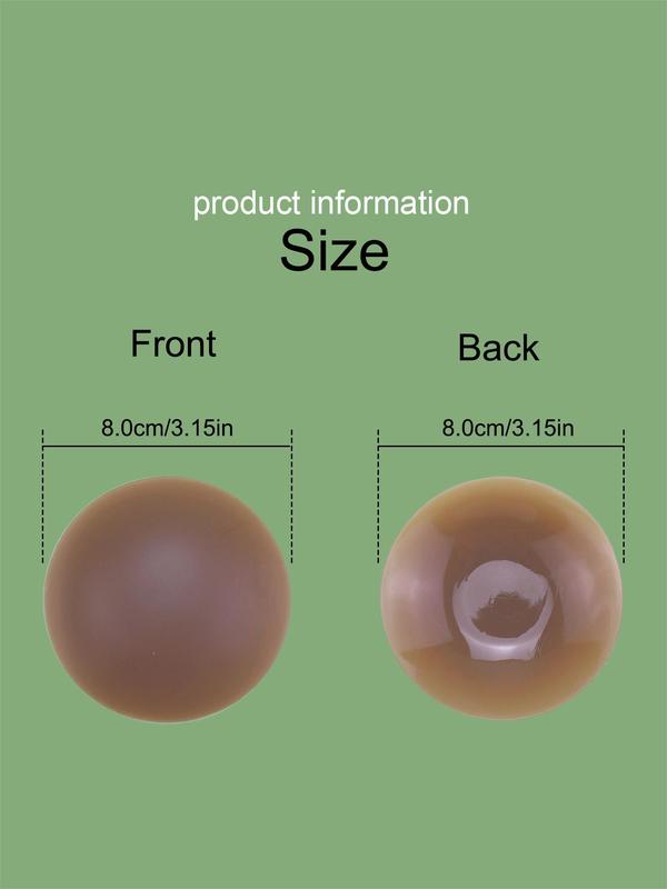 Women's 2 Pairs Solid Color Silicone Nipple Cover, Skin Friendly Self Adhesive Nipple Sticker for Daily Wear, Lingerie Accessories for All Seasons