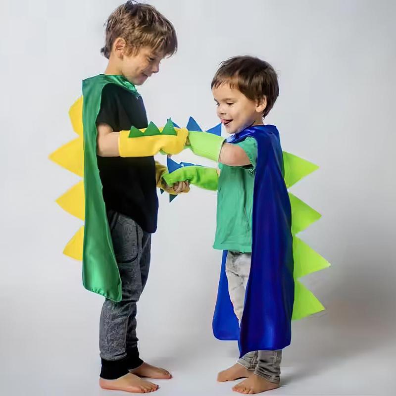 Dinosaur Cape, 1 Set Colorful Dinosaur Cape with Wrist Cuffs, Cosplay Costume for Party  Birthday Shows