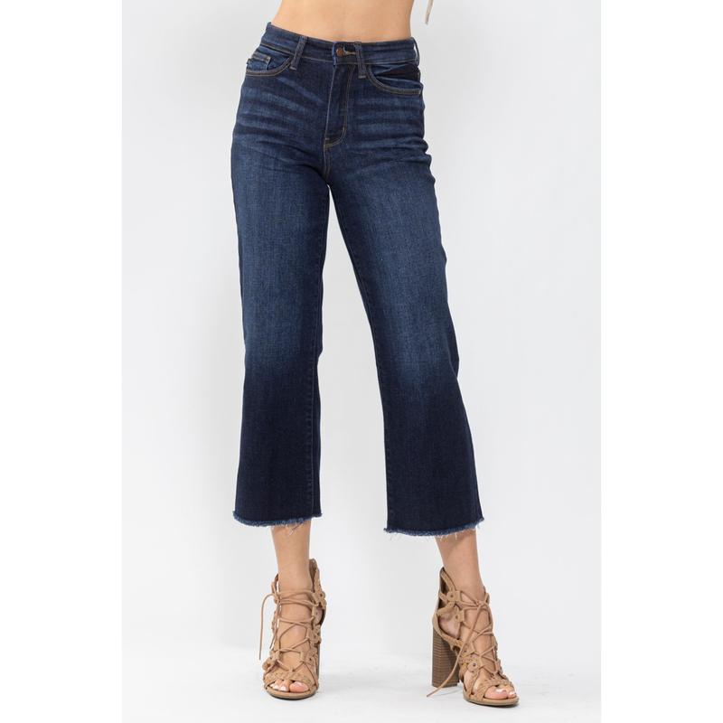 Judy Blue Cropped Wide Leg Jeans